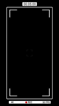 Clean vertical social media screen recorder with visible time code and alpha background. Designed for mobile content timing. Perfect for reels and stories.