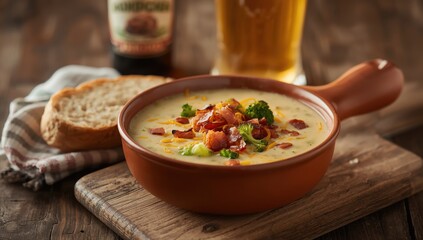 Broccoli cheddar bacon potato soup