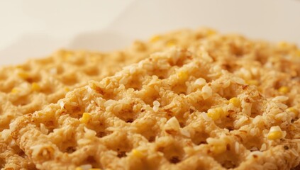 Close-up of crunchy rice snacks