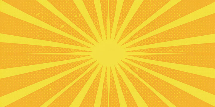 yellow rays background pop art 
