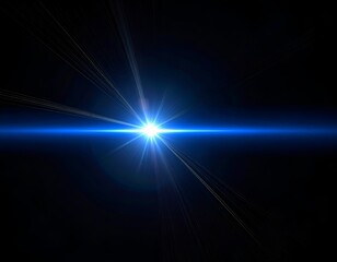 Obraz premium Bright blue lightburst with long rays emanating from a central source