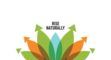 Eco friendly growth icon with arrows