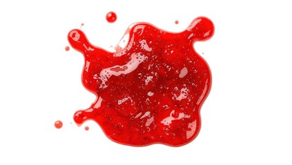 Delicious strawberry spread on a light backdrop