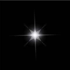 Golden sparkle  lights, flashing lights, light effects, sunlight lens flare, glowing ray beams, sparkling starsicon on black background.
