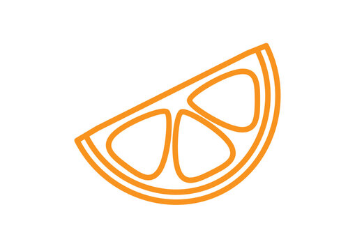 Orange Half Slice Fresh Healthy Fruit Vitamin C