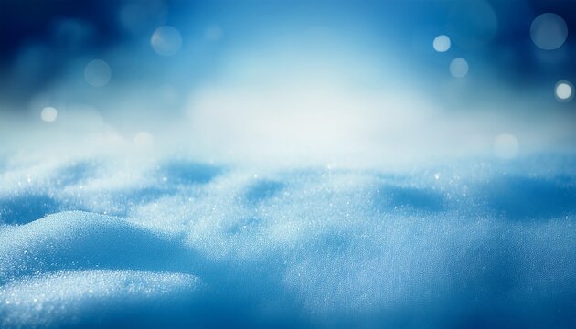 Soft Winter Blue Blurred Background With Cool Frosted Atmosphere