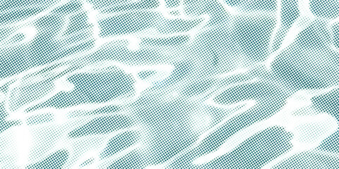 Blue and white water ripples light surface overlay background. 3d clear ocean surface pattern with reflection effect backdrop. Marble desaturated texture. © Dayat