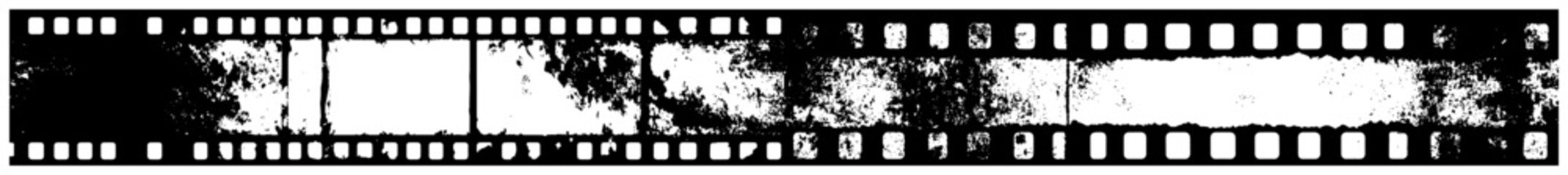 Fototapeta premium Distressed old film strip grunge design element