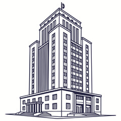 A tall building with a flag on top