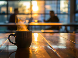 Morning Coffee with a Stunning Sunrise 