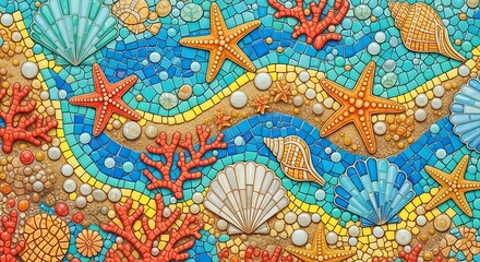 Fototapeta premium A vibrant and intricate abstract pattern with a mix of colors and shapes