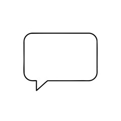 Minimalist Speech Bubble Illustration for Communication and Conversation Design