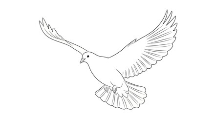 Fototapeta premium Graceful dove in flight a symbol of peace and freedom.