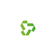 Fototapeta premium Minimal Three Segment Circular logo icon flat vector design