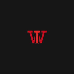 Obraz premium Letter IW logo icon flat vector design