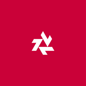 Angular Three Arrow Rotation logo icon flat vector design