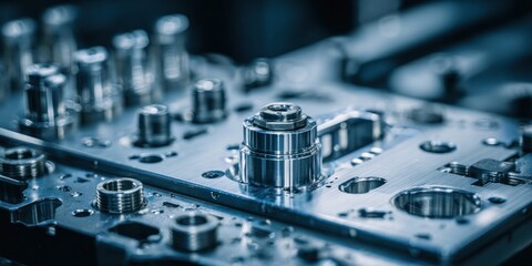 Precision metal components and intricate machinery parts in a manufacturing setting