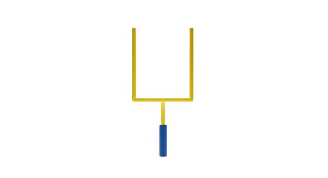American football goal post on transparent background isolated