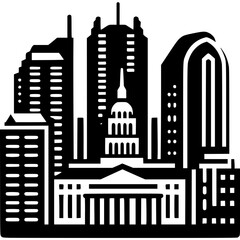 Columbus Skyline Icon Vector