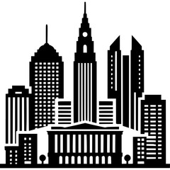 Columbus Skyline Icon Vector