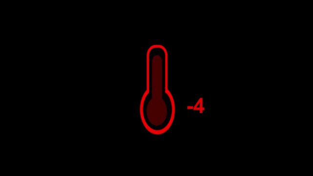 Minimalist thermometer icon showing plus and minus five degrees for a weather forecast app and climate control monitoring concept
