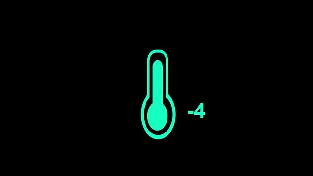 Minimalist thermometer icon showing plus and minus five degrees for a weather forecast app and climate control monitoring concept
