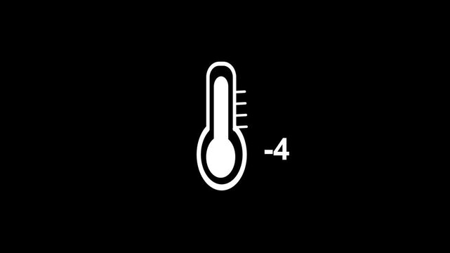 Minimalist thermometer icon showing plus and minus five degrees for a weather forecast app and climate control monitoring concept

