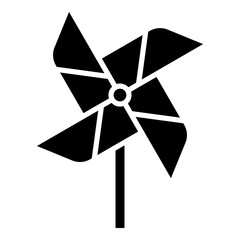 Pinwheel, windmill toy glyph solid icon