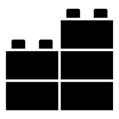 Building blocks glyph solid icon