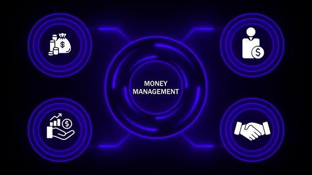 Set of 4 money management icons