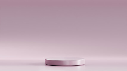 isolated rounded 3d board on lace color placed on lace background, 3d podium on lace color