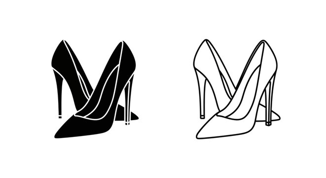 Elegant high heels for mother's day celebration, stylish shoes gift idea Vector