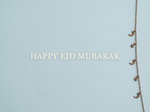 Eid Mubarak festive greeting card design.