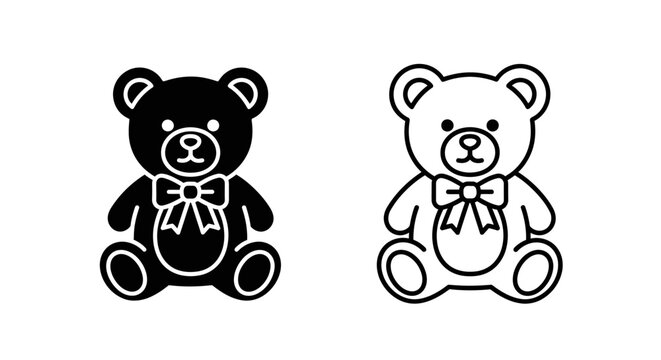 Cute teddy bears for mother's day celebration and gifts Vector