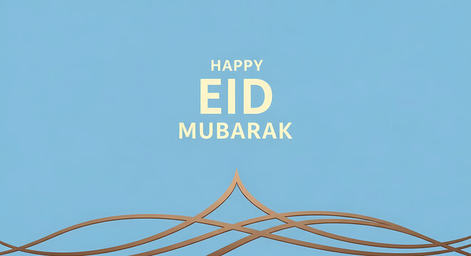 Eid Mubarak celebration greeting card with abstract design.