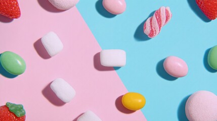 national candy month, colorful candy assortment, sweet treats background