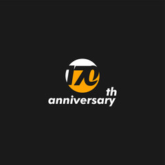 Obraz premium anniversary logo design, 170th anniversary, symbol, icon, party, logo design for 170th anniversary, vector, success, illustration, birthday, symbol, background, year, congratulations, greeting, invita