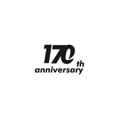 Fototapeta premium anniversary logo design, 170th anniversary, symbol, icon, party, logo design for 170th anniversary, vector, success, illustration, birthday, symbol, background, year, congratulations, greeting, invita