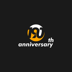 Obraz premium anniversary logo design, 190th anniversary, symbol, icon, party, logo design for 190th anniversary, vector, success, illustration, birthday, symbol, background, year, congratulations, greeting, invita