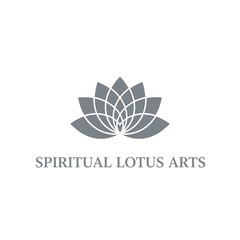 Obraz premium Elegant Spiritual Lotus Flower Logo Symbol