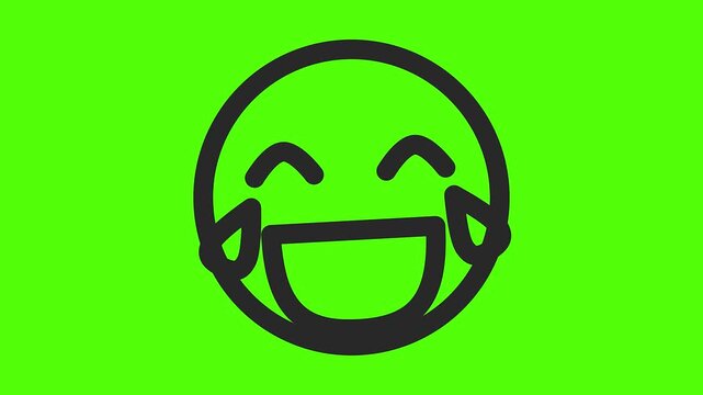Overflowing with Laughter: A gleeful emoji expresses pure hilarity, showcasing a deep sense of amusement through its expressive facial features. 