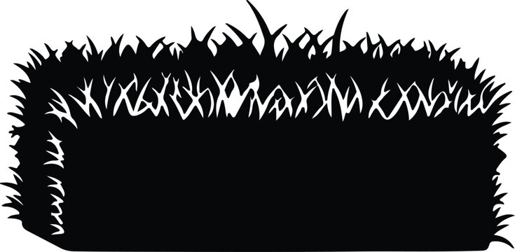 silhouette of a straw hay bale for countryside farming vector design