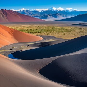 puna desert volcanic landscape in the Andes Mountains, Argentina