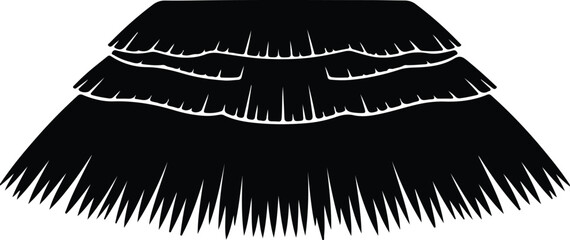 silhouette Hawaiian hula grass skirt tropical beach party element vector design © Tamjida Alam