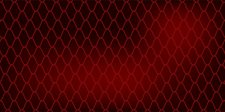 Seamless Fishing Net Pattern of Pseudo Irregular Mesh Cells of Red Color. Eps 10