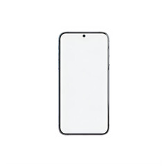 Smartphone device mockup with sleek design and minimalistic look isolated on transparent background