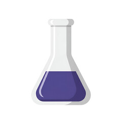 Laboratory Erlenmeyer Flask with Purple Liquid.