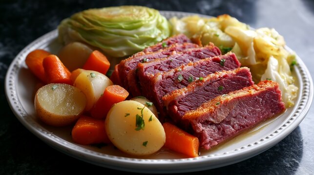 air fryer corned beef and cabbage dinner