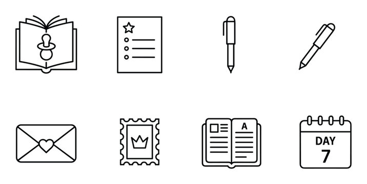 Open book with baby dummy vector illustration for children s literature concept isolated on white