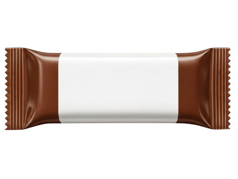 Chocolate bar wrapper isolated on transparent background
